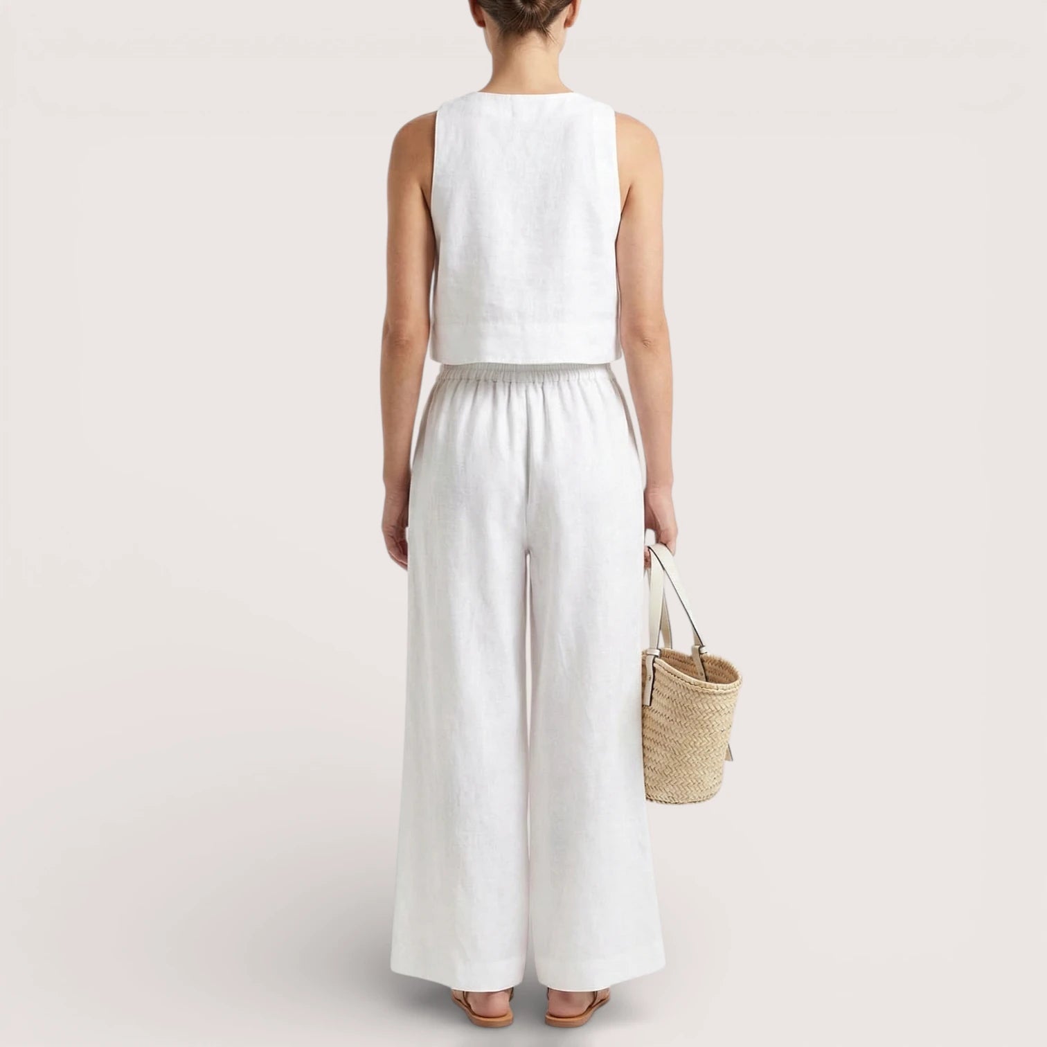 Aurelia | Women’s Sleeveless Top & Wide-Leg Trousers Set