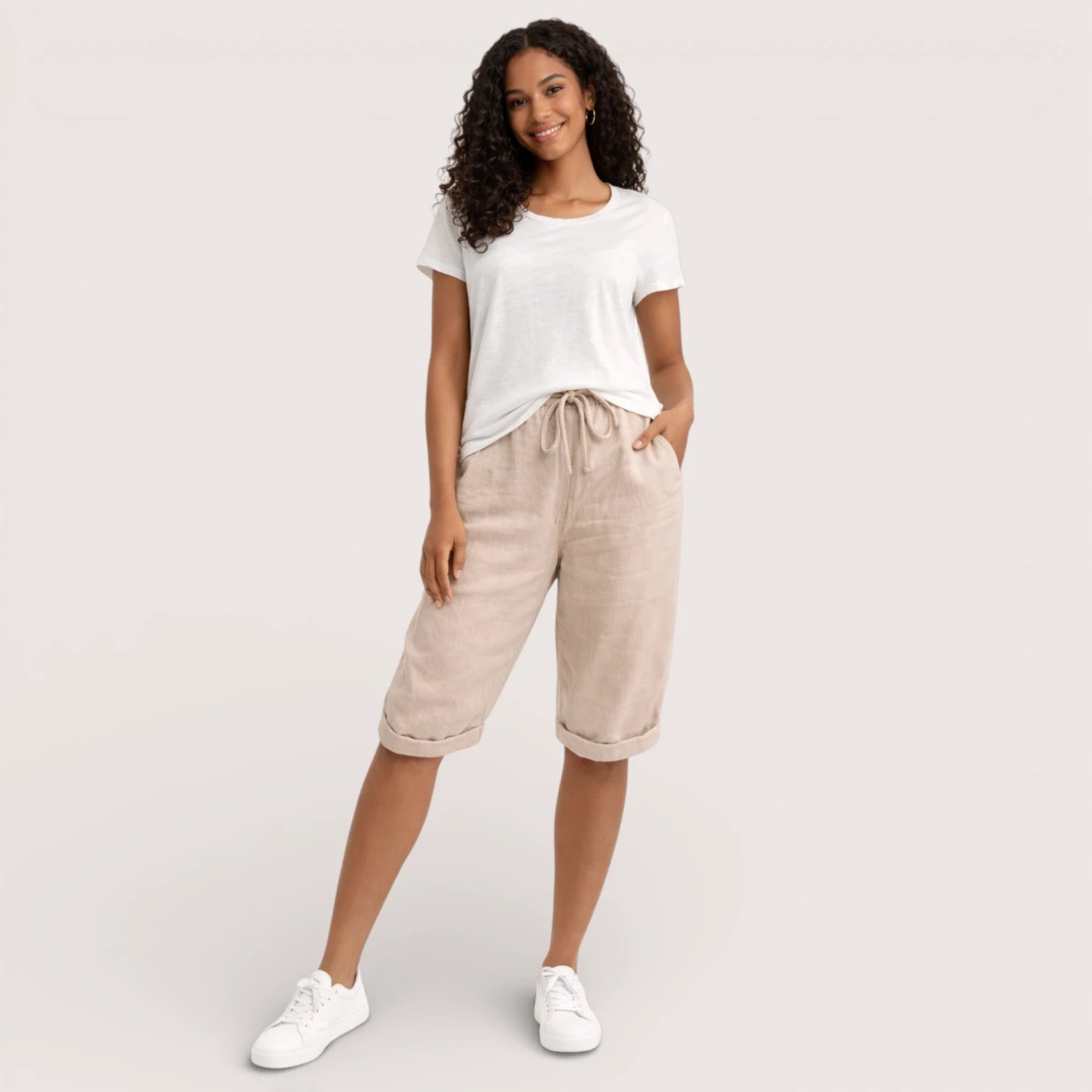 Clara | Women’s Linen Drawstring Shorts