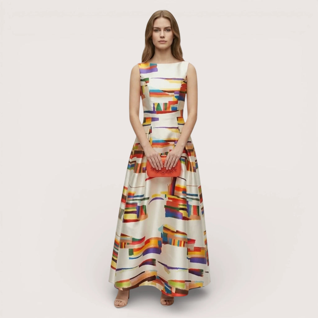 Celeste | Summer Waist-Slim Printed Maxi Dress
