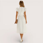 Ava | Flutter Sleeve Midi Dress
