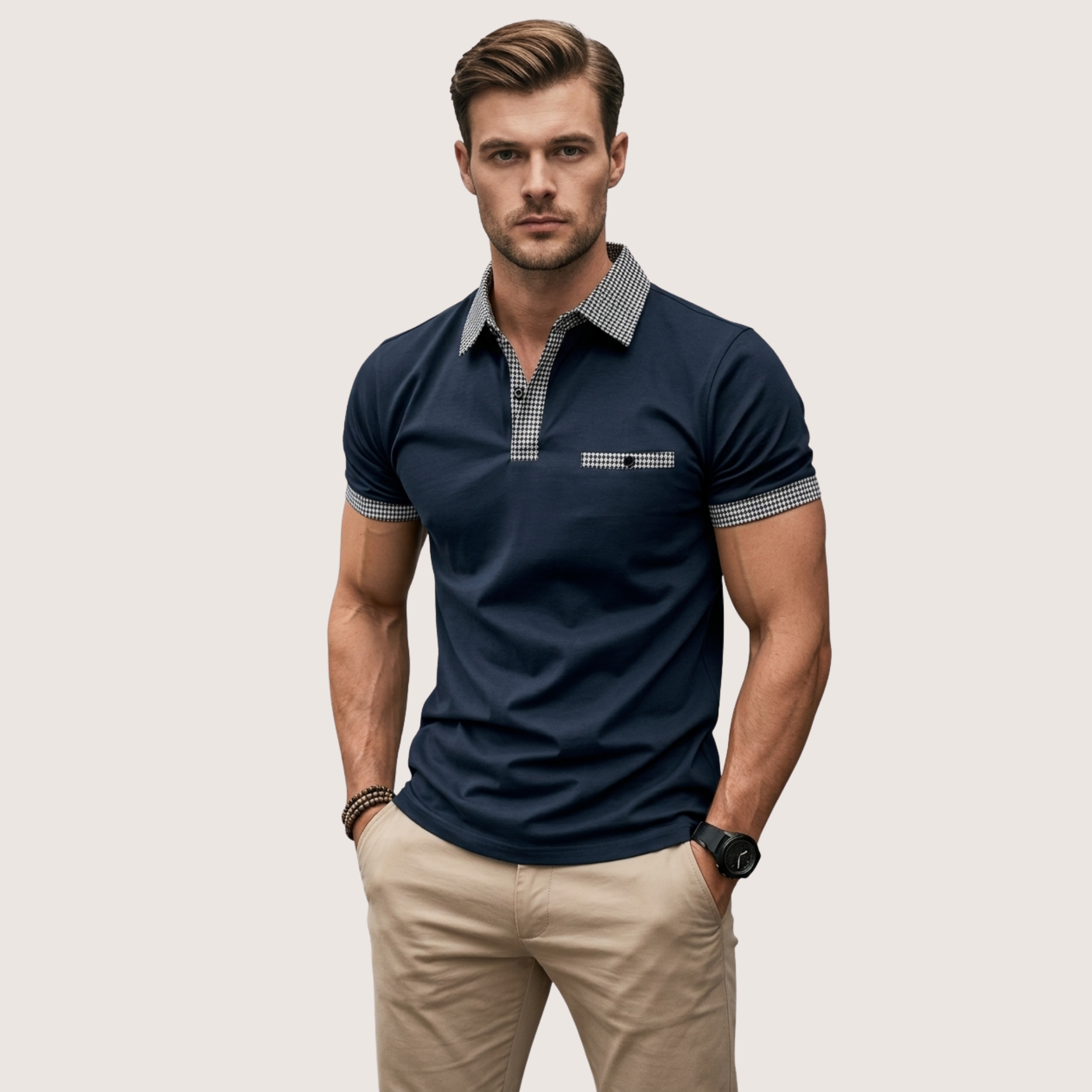 Cairo | Men’s Contrast Collar Polo Shirt