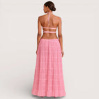 Elirienne | Women’s Ruffled Top & Tiered Maxi Skirt Set