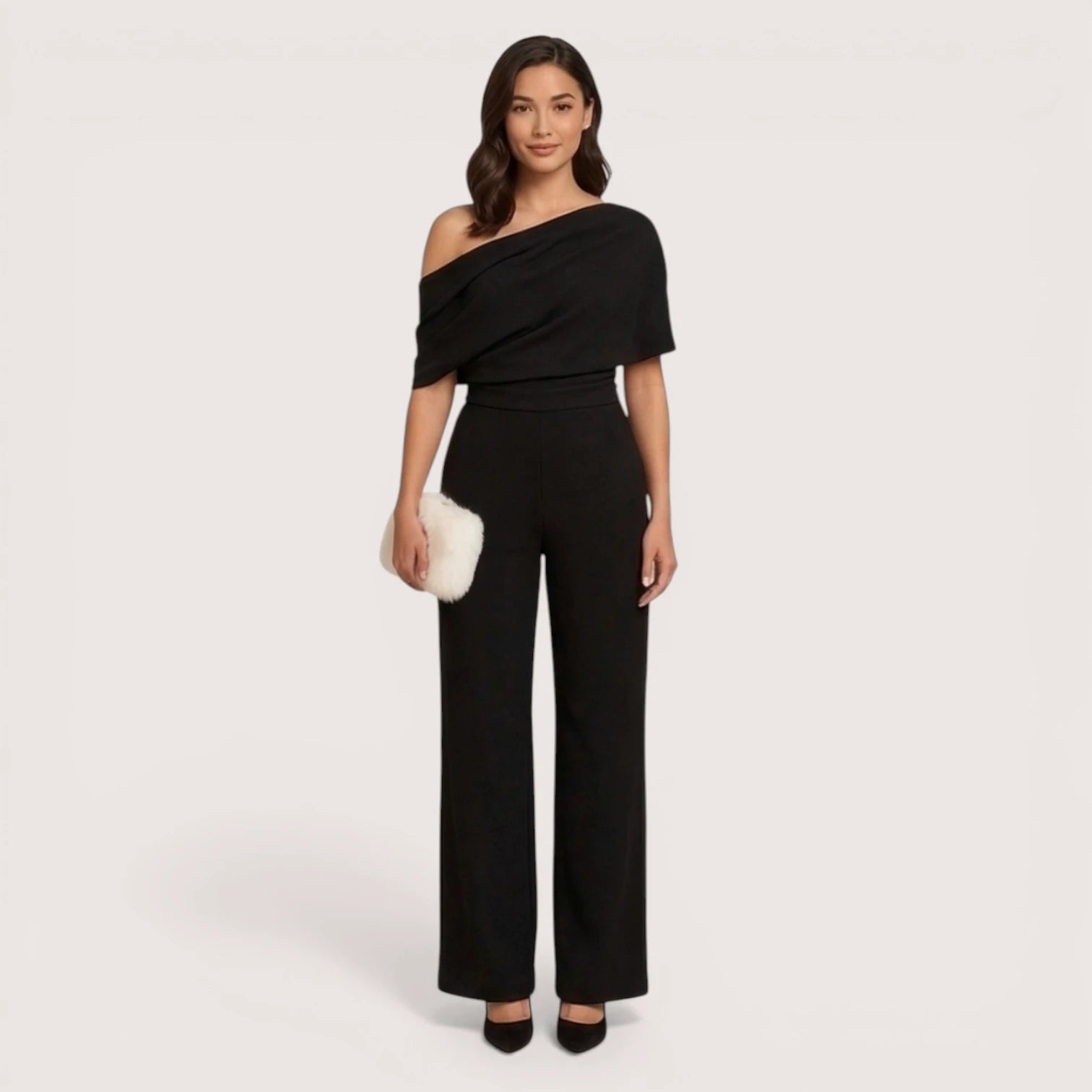 Aveline |Tailored One-Shoulder Wide-Leg Jumpsuit