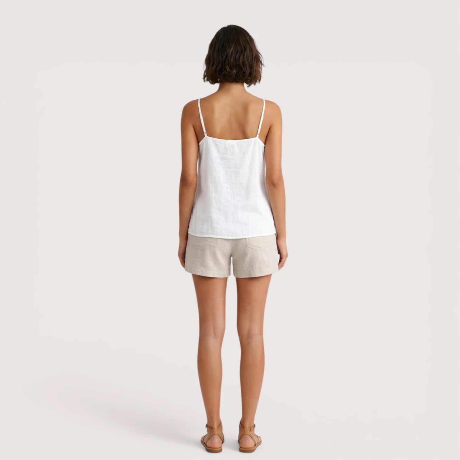 Seraphina | Women’s Spaghetti Strap Linen Top