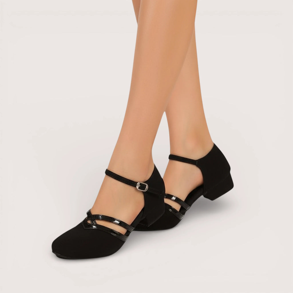 Verona | Black Suede Heels for Women