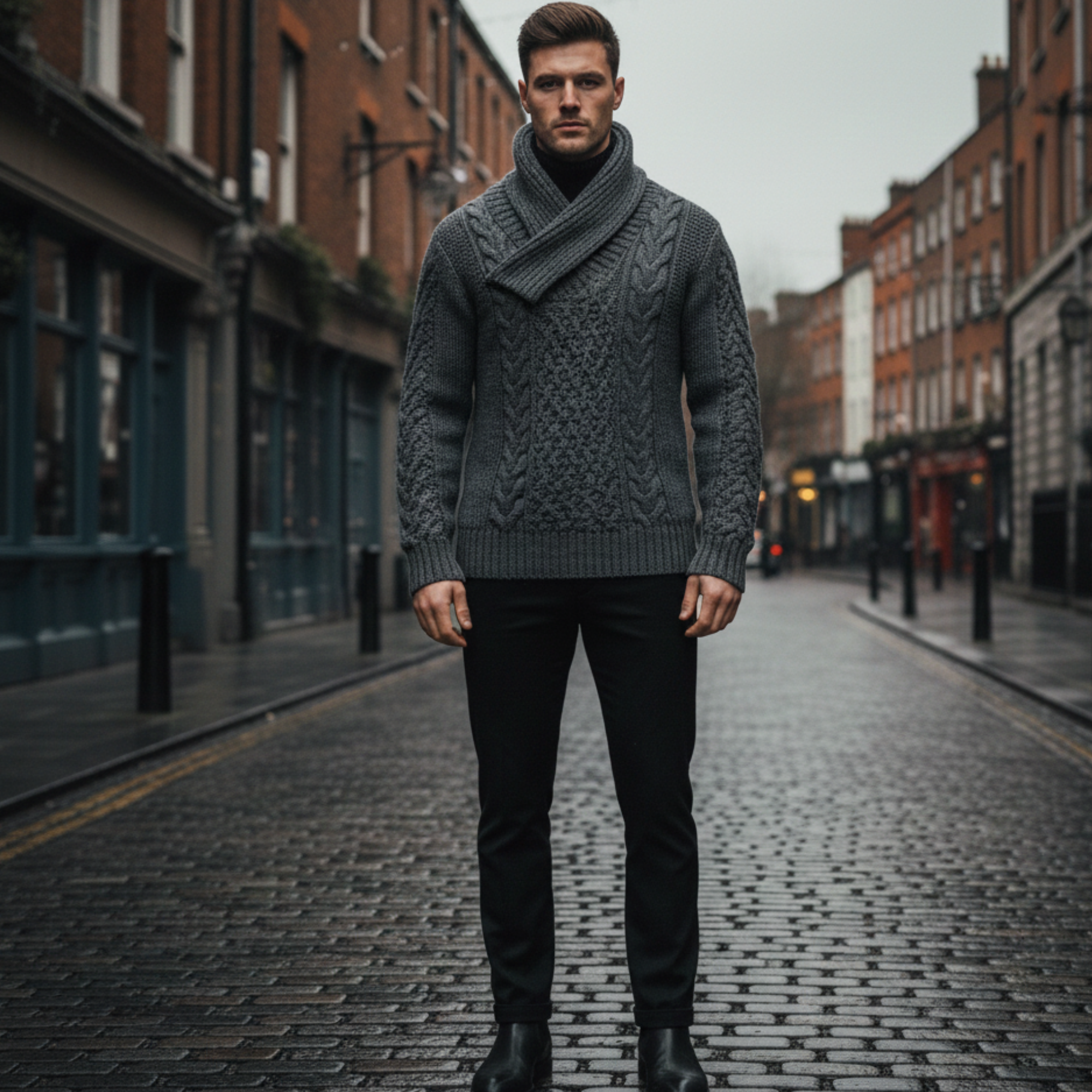 Rowan | Men’s Cable Knit Sweater