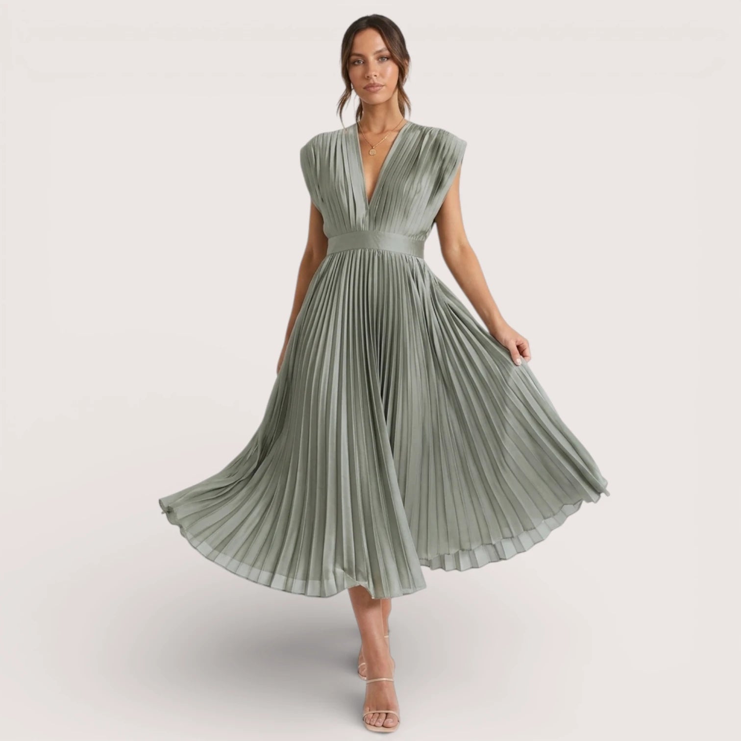 Elowen | Women’s Pleated Midi Dress