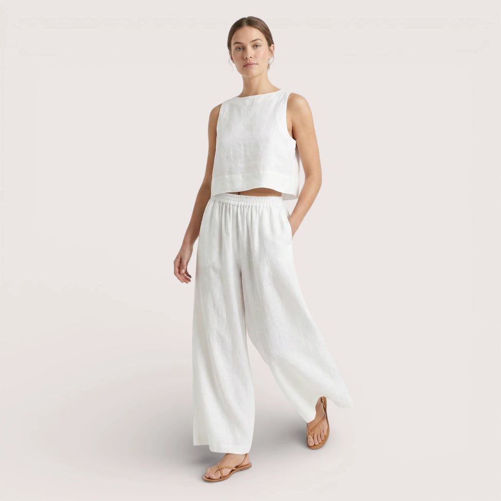 Aurelia | Women’s Sleeveless Top & Wide-Leg Trousers Set