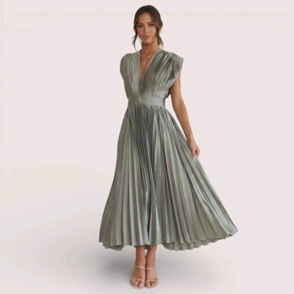 Elowen | Women’s Pleated Midi Dress
