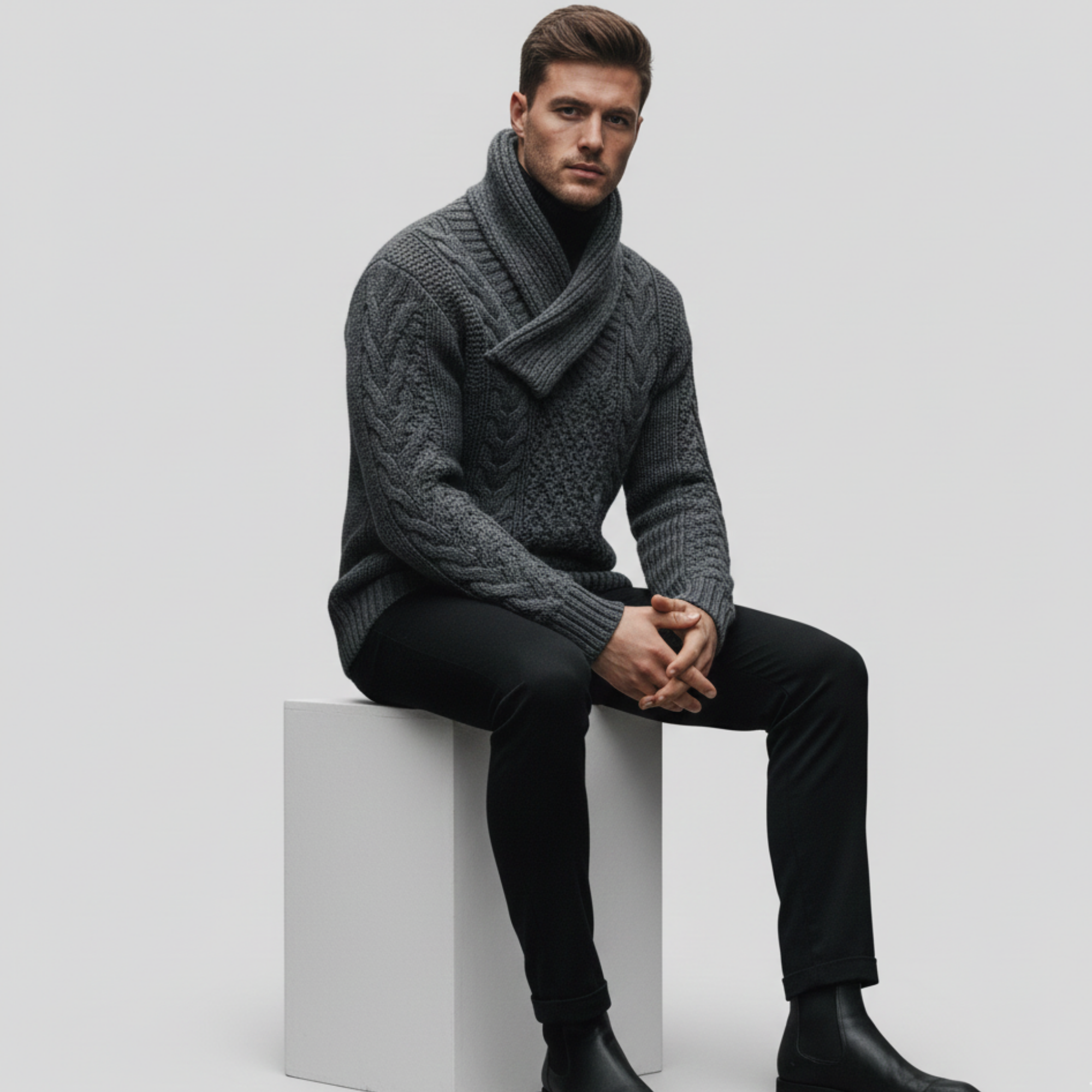 Rowan | Men’s Cable Knit Sweater