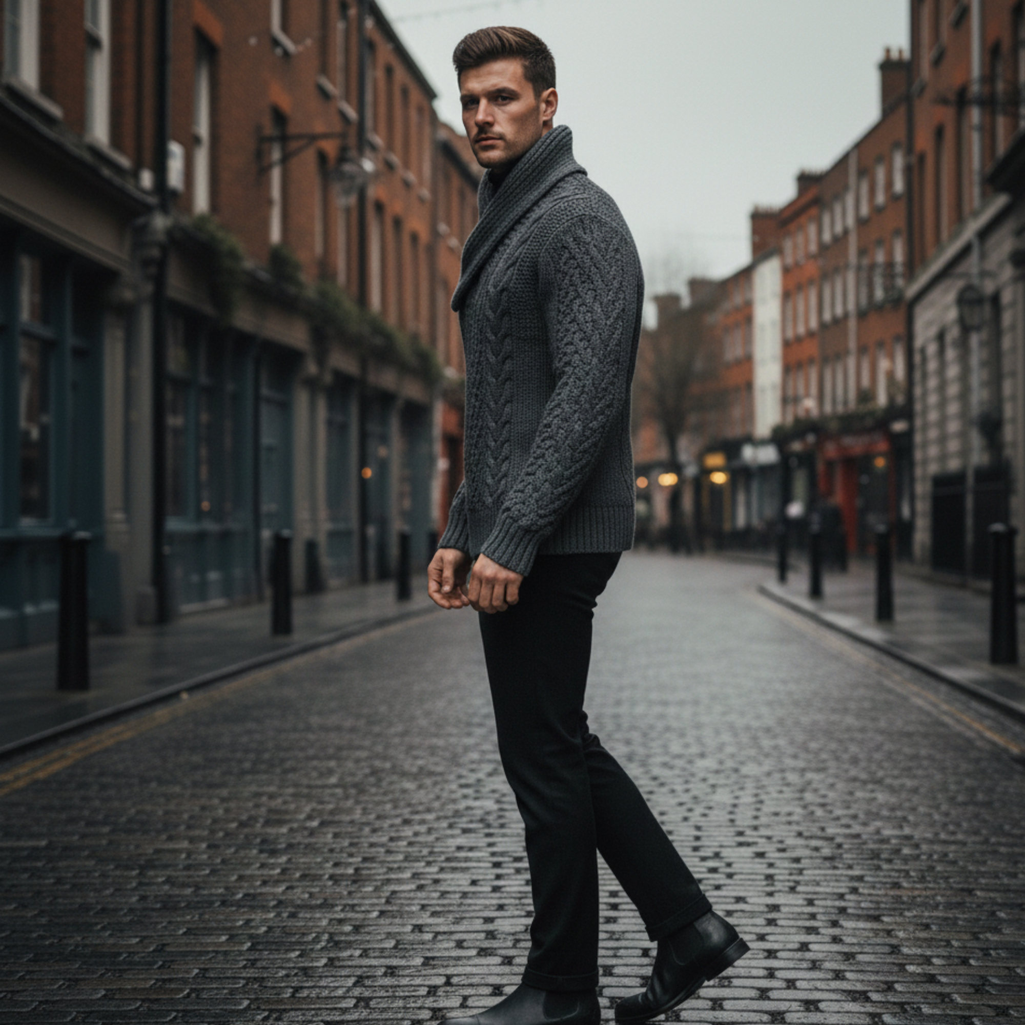 Rowan | Men’s Cable Knit Sweater