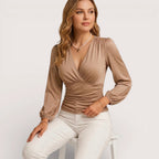 Serenelle | Women’s Ruched Wrap Blouse
