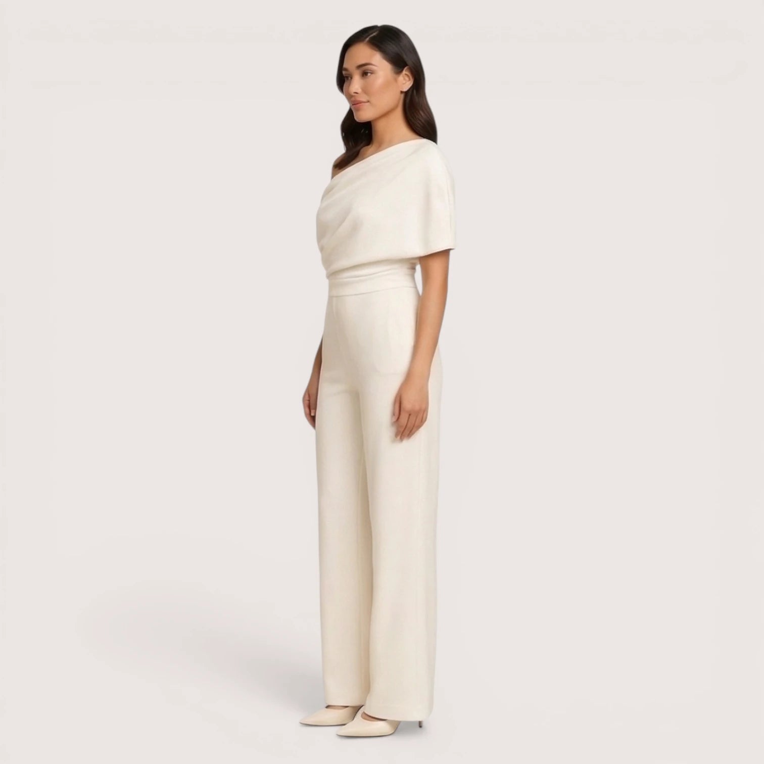 Aveline |Tailored One-Shoulder Wide-Leg Jumpsuit