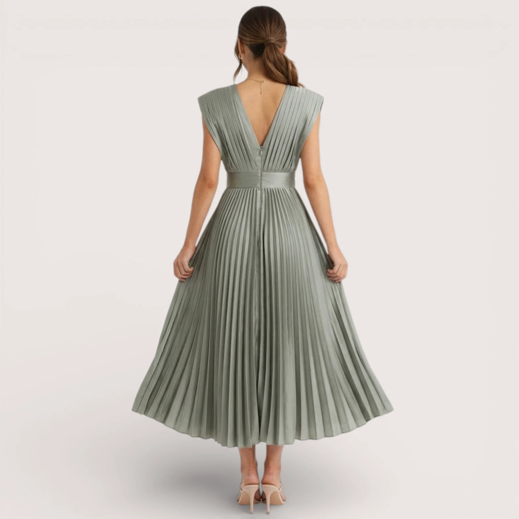 Elowen | Women’s Pleated Midi Dress