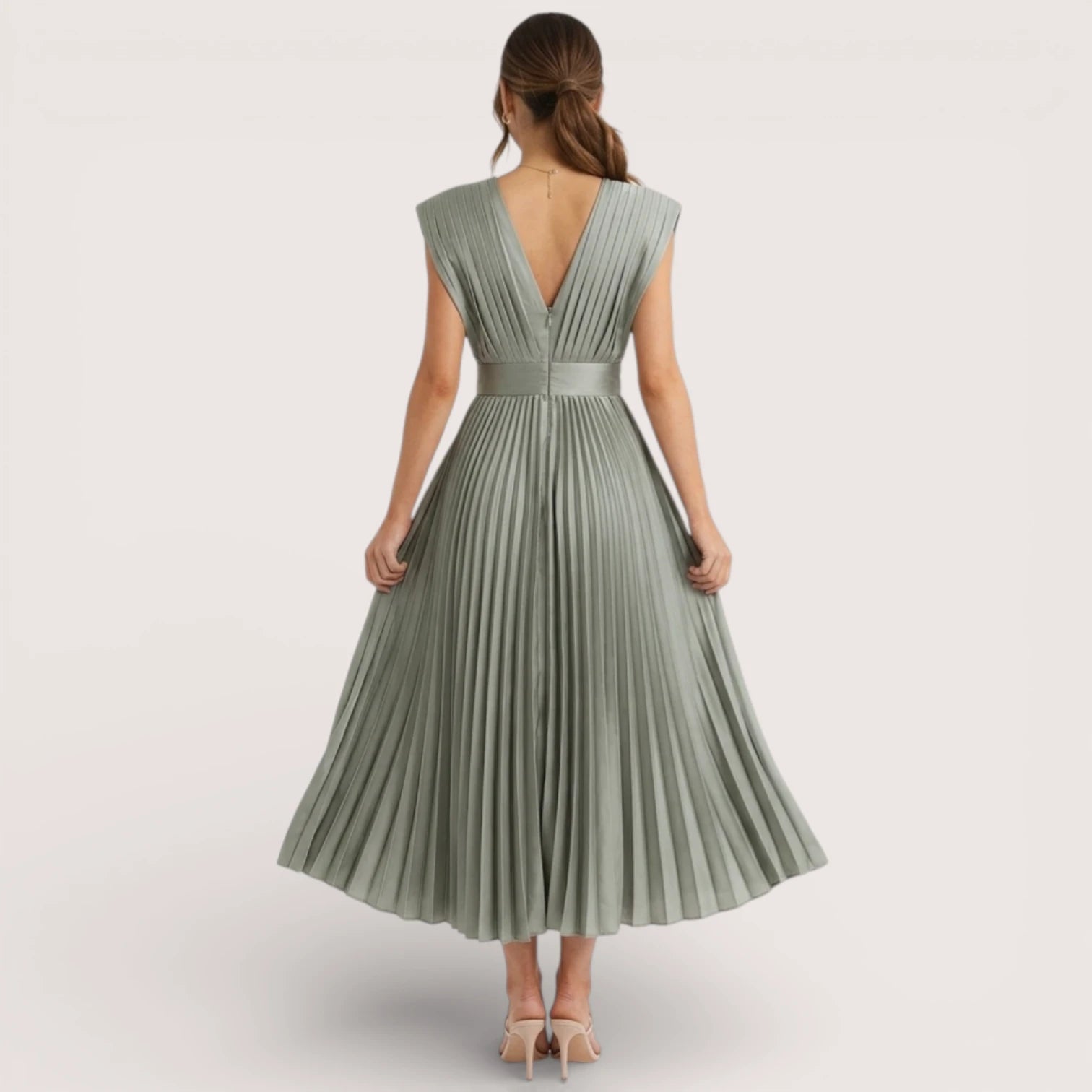 Elowen | Women’s Pleated Midi Dress