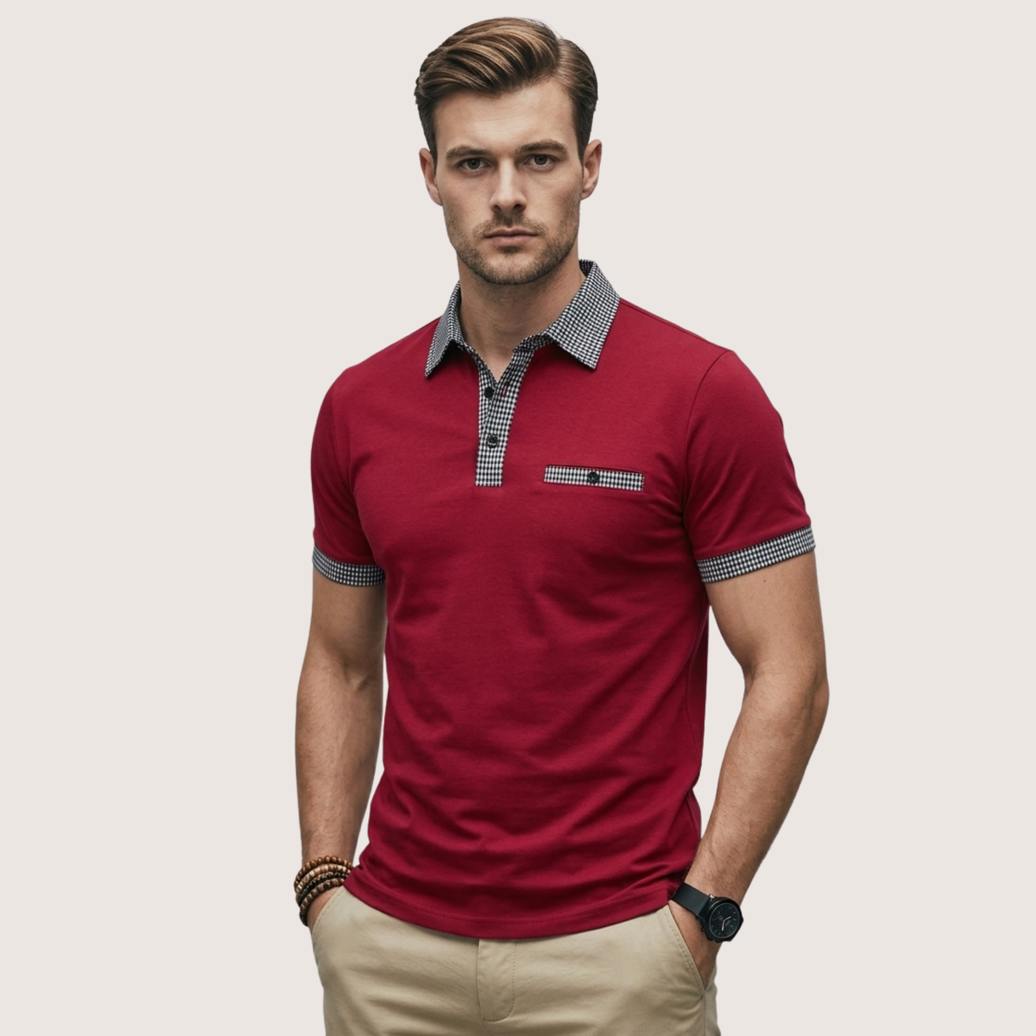 Cairo | Men’s Contrast Collar Polo Shirt
