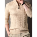 Alaric | Men's Cable Knit Half-Zip Winter Sweater