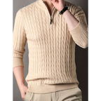 Alaric | Men's Cable Knit Half-Zip Winter Sweater