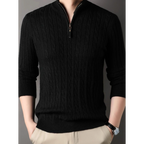 Alaric | Men's Cable Knit Half-Zip Winter Sweater