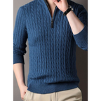 Alaric | Men's Cable Knit Half-Zip Winter Sweater