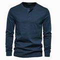 Alexander | Men's Long-Sleeve Henley Shirt With Three-Button Neckline