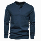 Alexander | Men's Long-Sleeve Henley Shirt With Three-Button Neckline