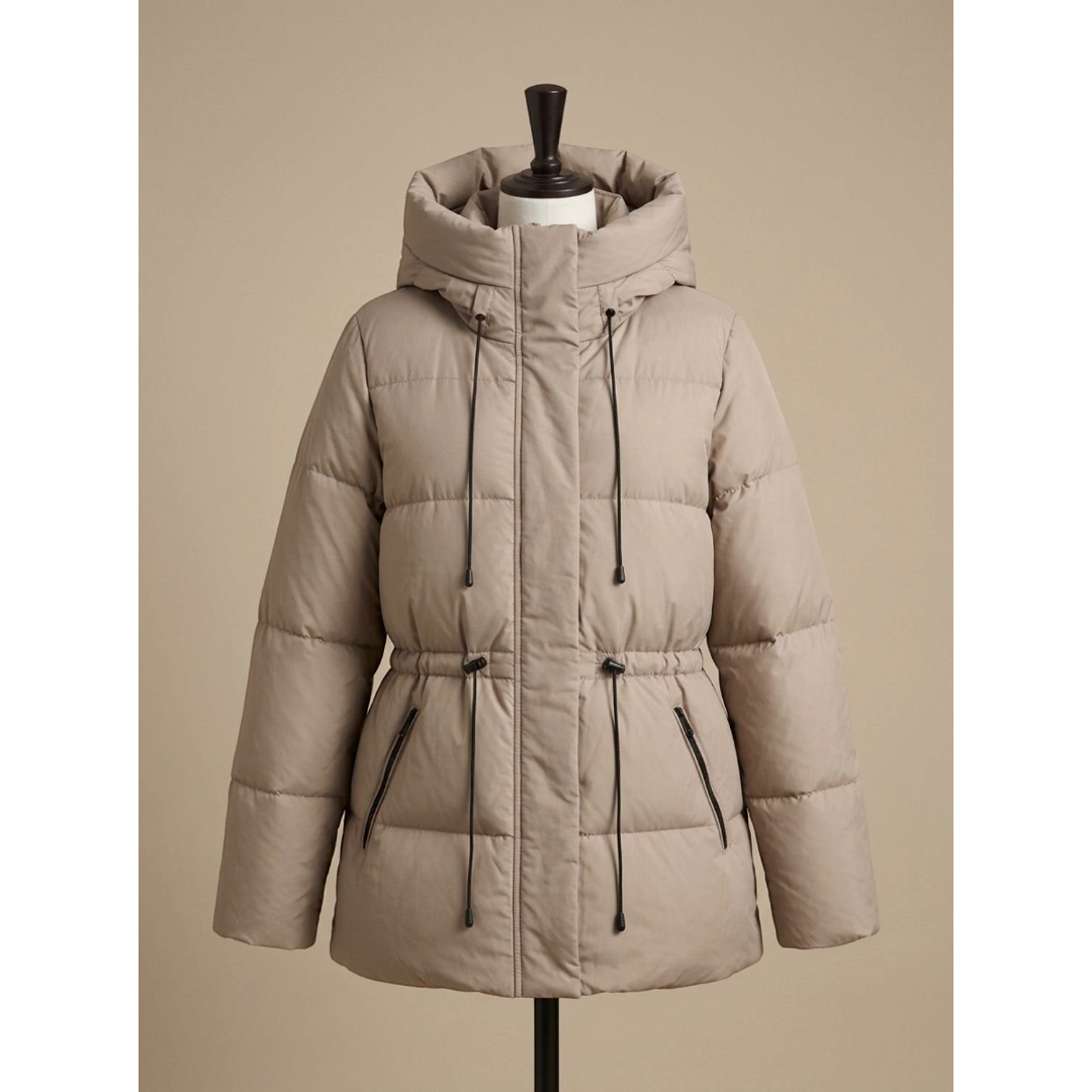Amelia | Women's Cropped Quilted Puffer Jacket Faux Fur Hood