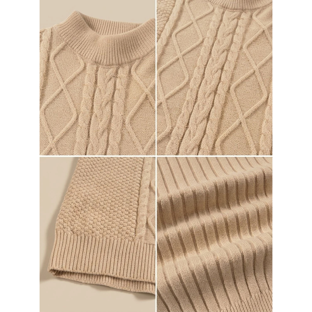 Archibald | Men's Cable Knit Mock Neck Pullover Sweater
