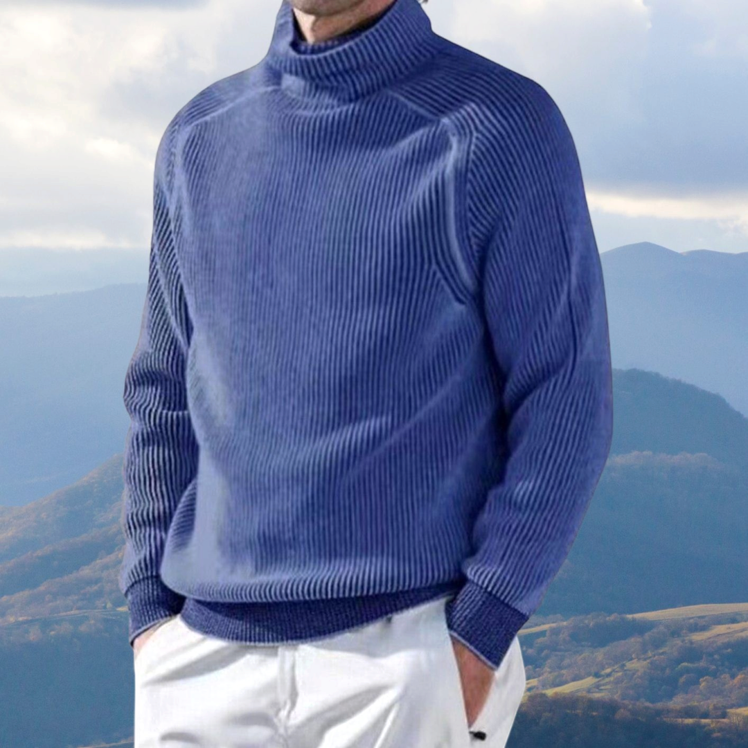 Archie | Men's Ribbed Knit Turtleneck Sweater