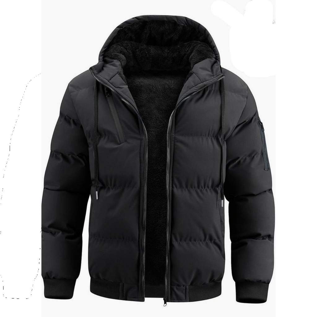 Cameron | Men's Quilted Hooded Full-Zip Puffer Jacket