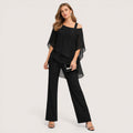 Elara | Women’s Two-Piece Chiffon Top and Wide Leg Pants Set
