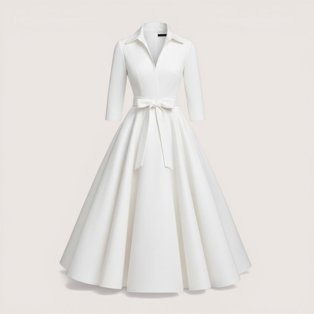 Aurelia | Women’s Structured Midi Dress with Full Skirt