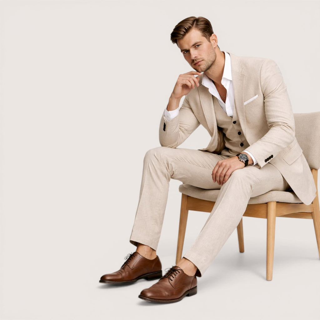 Lorenzo | Men’s Three-Piece Suit Set with Blazer and Waistcoat
