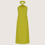 Liora | Women’s Halter Neck Maxi Dress with Cross Strap Detail