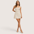 Camille | Women’s Polka Dot Mini Dress with Flared Skirt