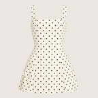 Camille | Women’s Polka Dot Mini Dress with Flared Skirt