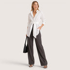 Aria | Women’s Tie-Waist Button-Down Shirt with Long Sleeves