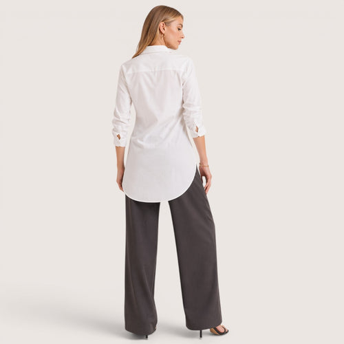 Aria | Women’s Tie-Waist Button-Down Shirt with Long Sleeves