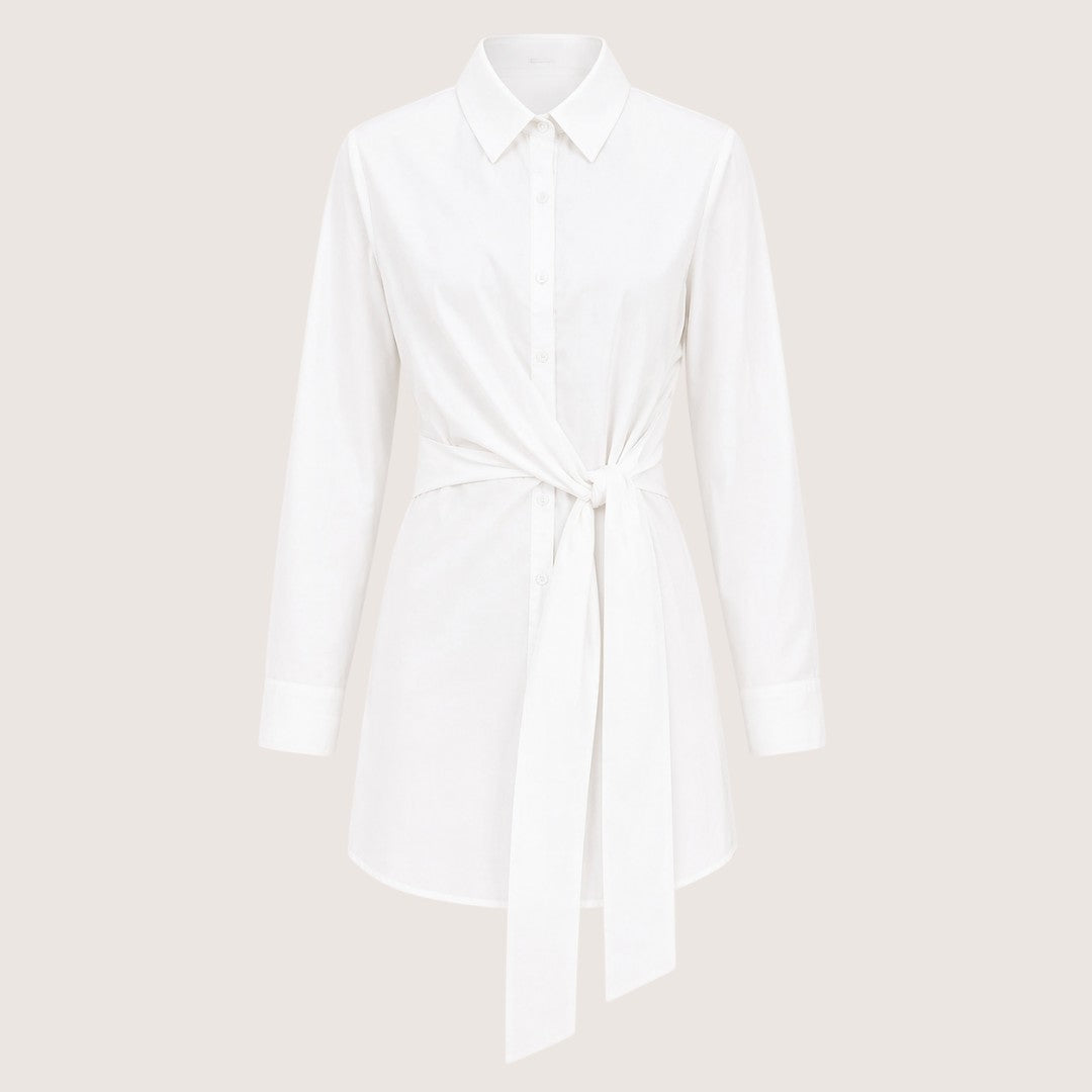 Aria | Women’s Tie-Waist Button-Down Shirt with Long Sleeves