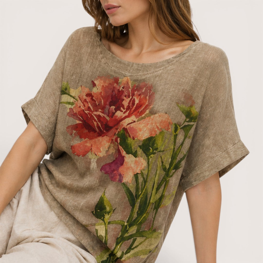 Aria | Women’s Tie-Waist Button-Down Shirt with Long Sleeves