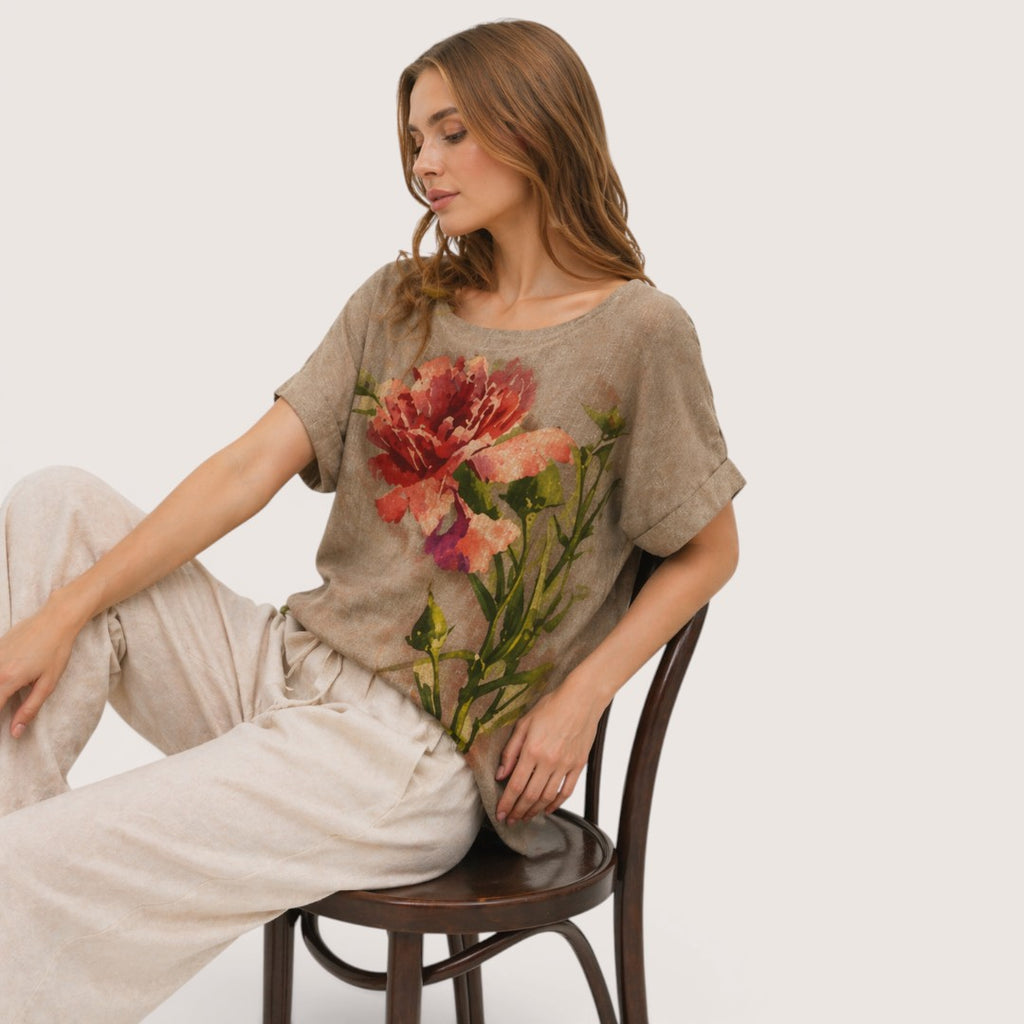 Aria | Women’s Tie-Waist Button-Down Shirt with Long Sleeves