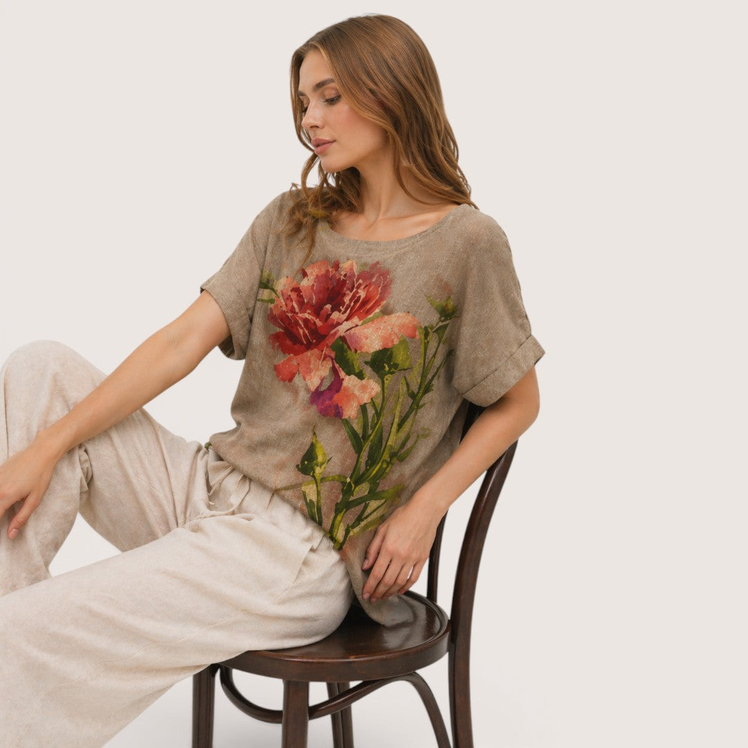 Aria | Women’s Tie-Waist Button-Down Shirt with Long Sleeves
