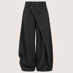 Virelle | Women’s Asymmetrical Wide Leg Trousers with Layered Front