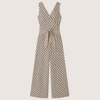 Lyra | Women’s Printed Wide Leg Jumpsuit with Tie Waist