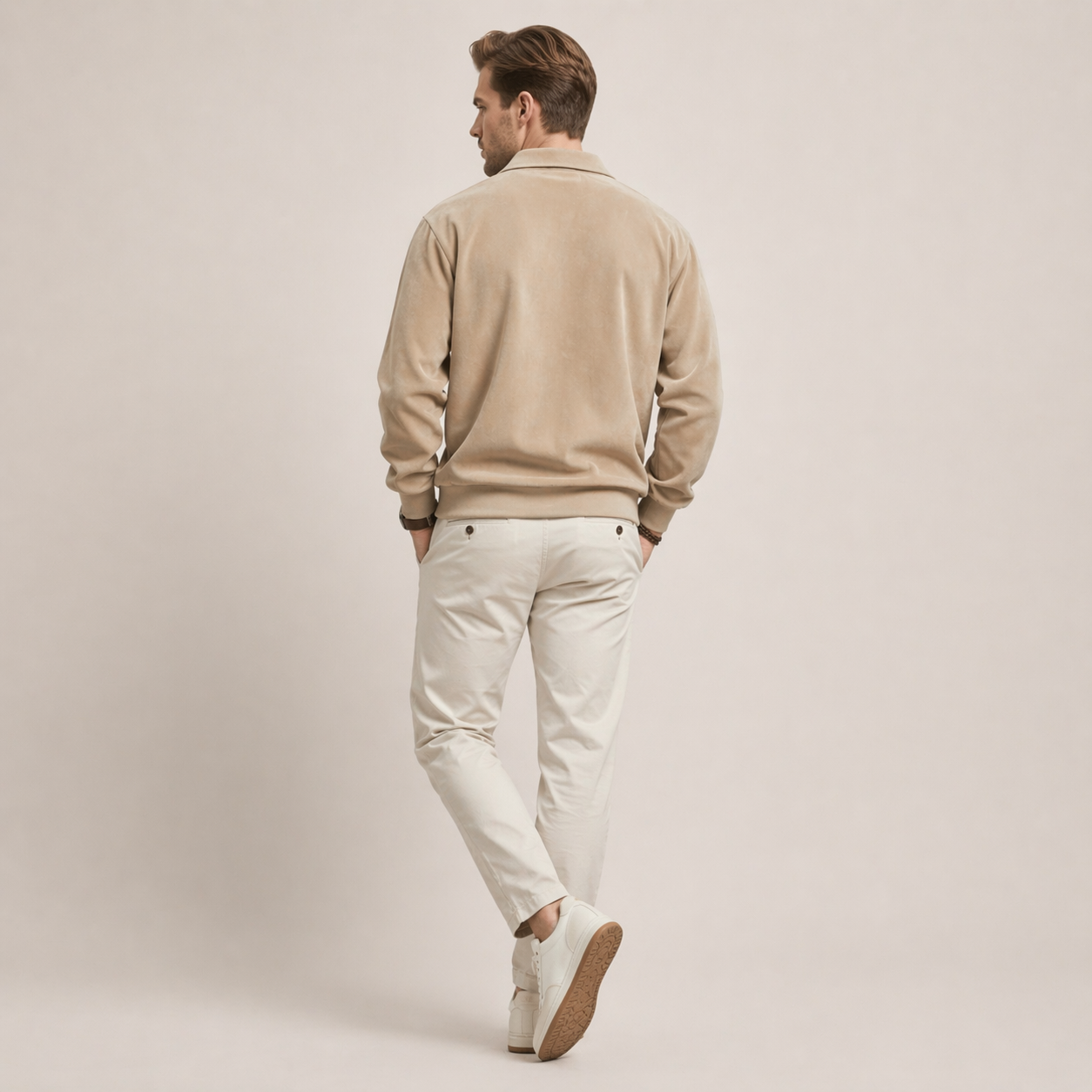 Arlen | Men’s Polo Collar Sweatshirt with Long Sleeves