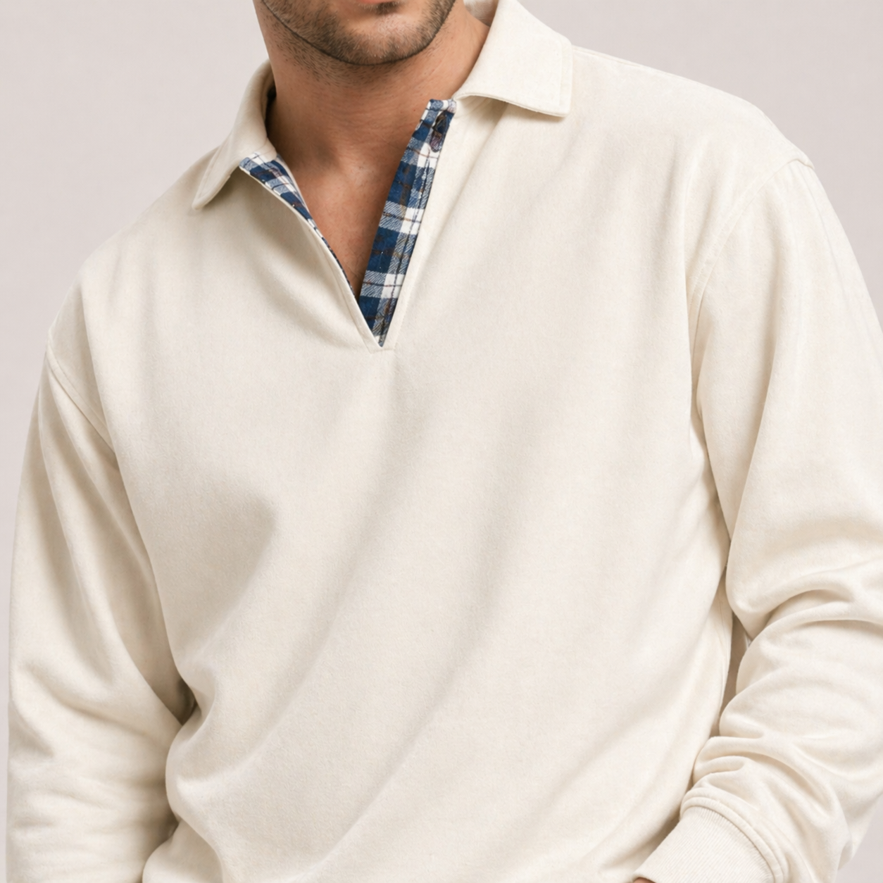 Arlen | Men’s Polo Collar Sweatshirt with Long Sleeves