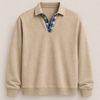 Arlen | Men’s Polo Collar Sweatshirt with Long Sleeves