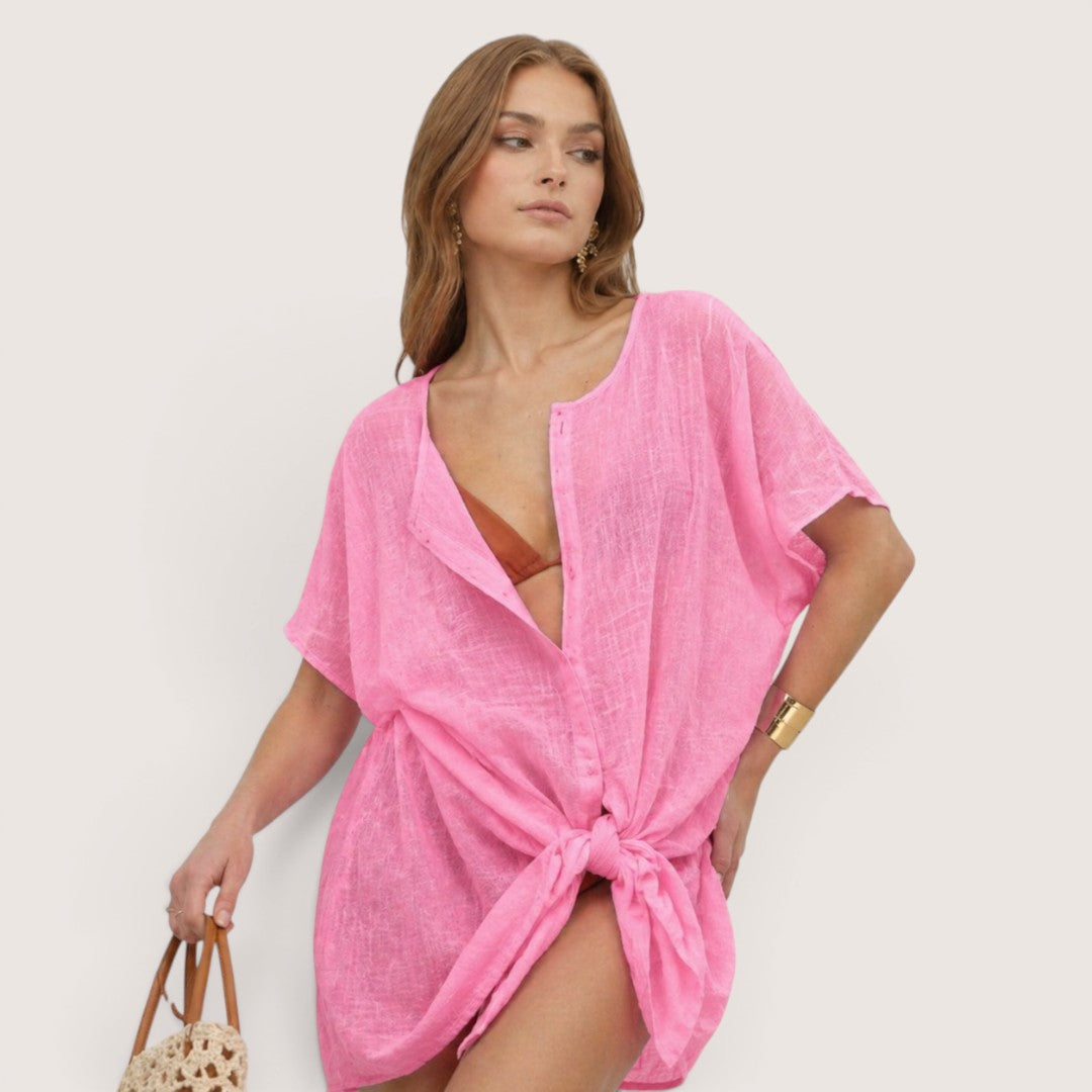 Solara | Women’s Lightweight Beach Cover-Up Shirt Dress
