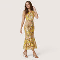 Liora | Women’s Floral Embroidered Mesh Midi Dress