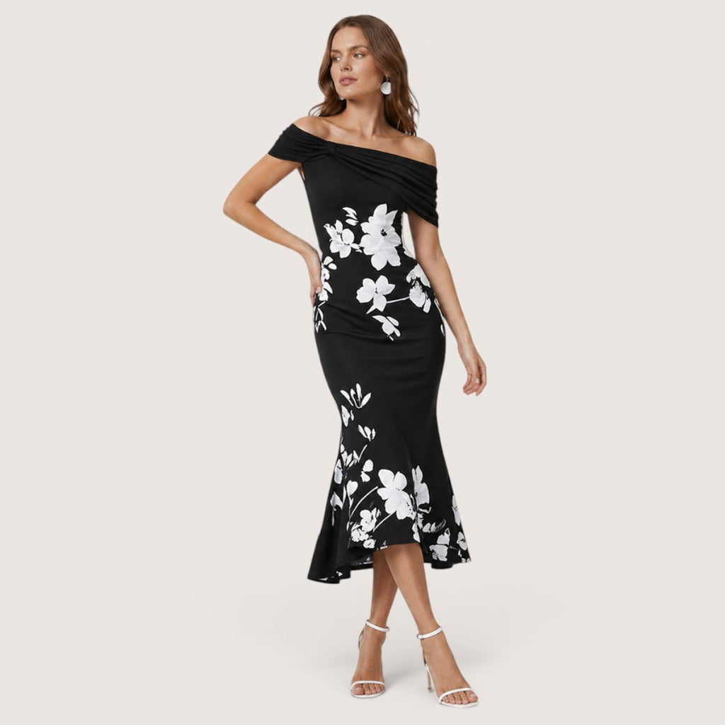 Dieja | Women’s Off-Shoulder Floral Midi Dress